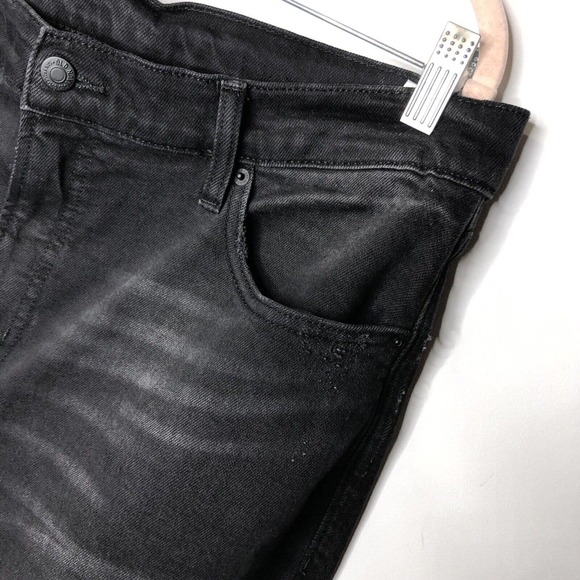 Old Navy High Waisted Ryan Boyfriend Jeans Size 16 Raw Hem Black - Picture 8 of 8